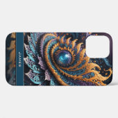 Dragon Eye Modern Abstracte geometrische fractale  Case-Mate iPhone Case (Achterkant (horizontaal))