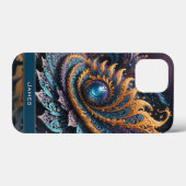 Dragon Eye Modern Abstracte geometrische fractale Case-Mate iPhone Case (Achterkant (horizontaal))