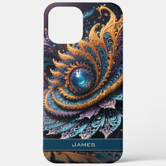 Dragon Eye Modern Abstracte geometrische fractale Case-Mate iPhone Case (Achterkant)