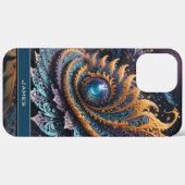 Dragon Eye Modern Abstracte geometrische fractale Case-Mate iPhone Case (Achterkant / Rechts)