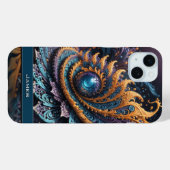 Dragon Eye Modern Abstracte geometrische fractale Case-Mate iPhone Case (Achterkant (horizontaal))