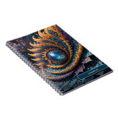 Dragon Eye Modern Abstracte geometrische fractale  Notitieboek (Rechterzijde)