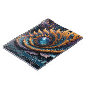 Dragon Eye Modern Abstracte geometrische fractale  Notitieboek (Linkerzijde)