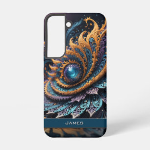 Dragon Eye Modern Abstracte geometrische fractale  Samsung Galaxy Hoesje