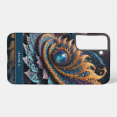 Dragon Eye Modern Abstracte geometrische fractale  Samsung Galaxy Hoesje (Achterkant horizontaal)