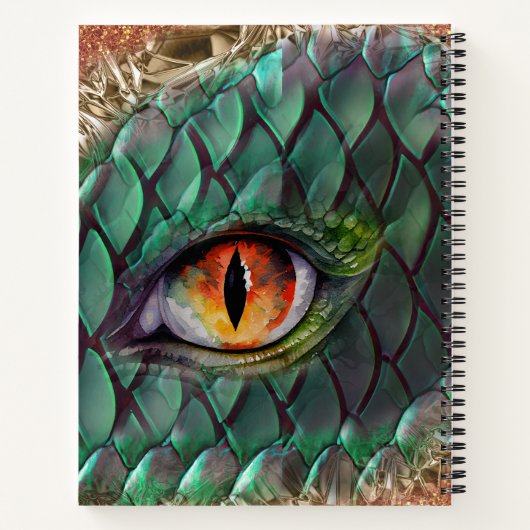 Dragon Eye Mythische Fantasie Notitieboek (Achterkant)