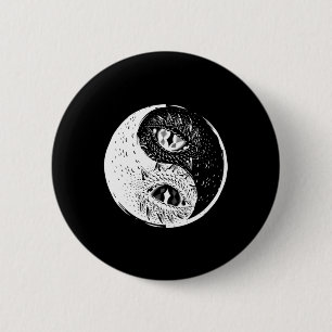 Dragon Eye Yin Yang China Harmony Taoism Zen Gift Ronde Button 5,7 Cm