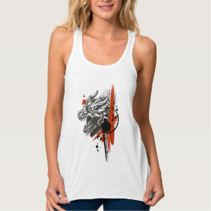 Dragon Face Trash Polka Tanktop