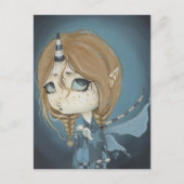 Dragon Fairy briefkaart blue (Voorkant)