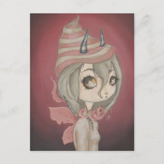 Dragon fairy briefkaart roze