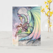 Dragon Fairy Kaart beroemd gemaakt door Molly Harr (Gele Bloem)