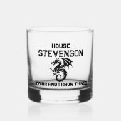 Dragon Familie Logo  Whisky Glas (Voorkant)
