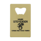 Dragon Family Logo  Creditkaart Flessenopener (Achterkant)