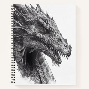 Dragon Fantastische wilde Natuur Dierenillustratie Notitieboek