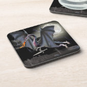 Dragon Fantasy art Bier Onderzetter (Linkerzijde)