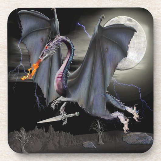 Dragon Fantasy art Bier Onderzetter (Voorkant)