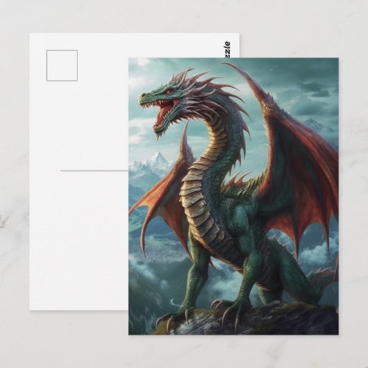 Dragon Fantasy Art Briefkaart (Voorkant / Achterkant)