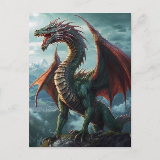 Dragon Fantasy Art Briefkaart (Voorkant)
