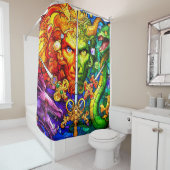 Dragon Fantasy Art Douchegordijn (In situ)