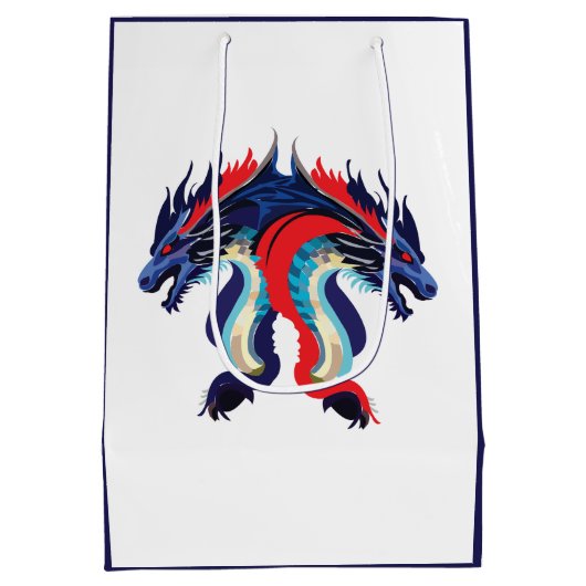 Dragon Fantasy Art Dragon Medium Cadeauzakje (Achterkant)
