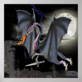 Dragon fantasy art poster (Voorkant)