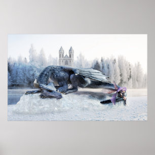 Dragon fantasy art Poster
