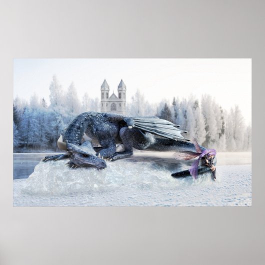 Dragon fantasy art Poster (Voorkant)