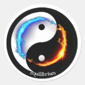 Dragon fantasy art ronde sticker (Voorkant)