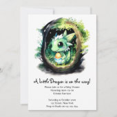 Dragon Fantasy Baby shower Kaart (Voorkant)