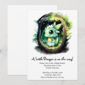 Dragon Fantasy Baby shower Kaart (Voorkant / Achterkant)