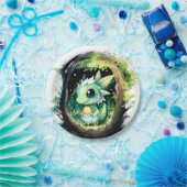 Dragon Fantasy Baby shower Papieren Bordje (Feest)