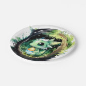 Dragon Fantasy Baby shower Papieren Bordje (Gekanteld)