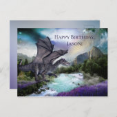 Dragon Fantasy Child Birthday Briefkaart (Voorkant / Achterkant)