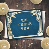 Dragon Fantasy Modern Deco Wedding Bedankkaart