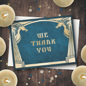 Dragon Fantasy Modern Deco Wedding Bedankkaart