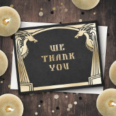 Dragon Fantasy Modern Deco Wedding Bedankkaart