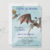 Dragon Fantasy Serpent Birthday Party Child Kaart (Voorkant)