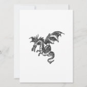 Dragon Fantasy White Vrijgezellenfeest Kaart (Achterkant)