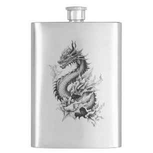 Dragon Fantasy Wild Animal Illustration Art Tattoo Flacon