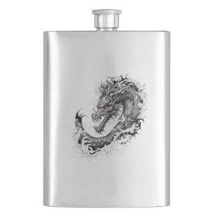 Dragon Fantasy Wild Animal Illustration Art Tattoo Flacon