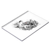Dragon Fantasy Wild Animal Illustration Art Tattoo Notitieboek (Linkerzijde)