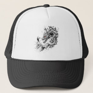 Dragon Fantasy Wild Animal Illustration Art Tattoo Trucker Pet