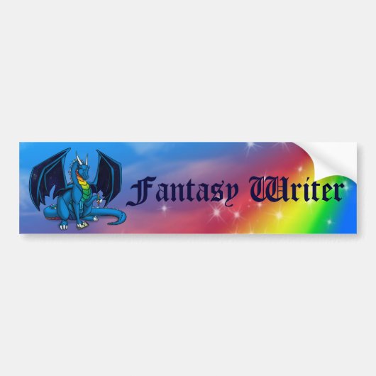 Dragon Fantasy Writer Bumpersticker (Voorkant)