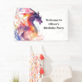 Dragon Fantasyland Avontuur Verjaardagsbanner Spandoek (Insitu)
