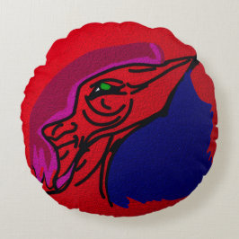 Dragon Fashionista Rond Kussen