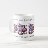 Dragon Fear Quotes – Omarm moed en kracht Koffiemok (Voorkant links)