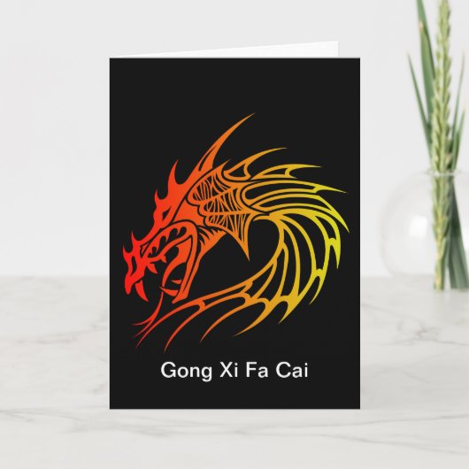 Dragon Feestdagen Kaart (Voorkant)