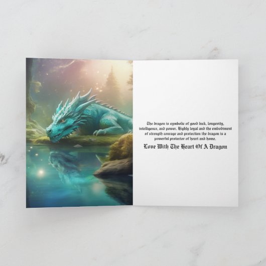 Dragon Feestdagen Kaart (Binnen)