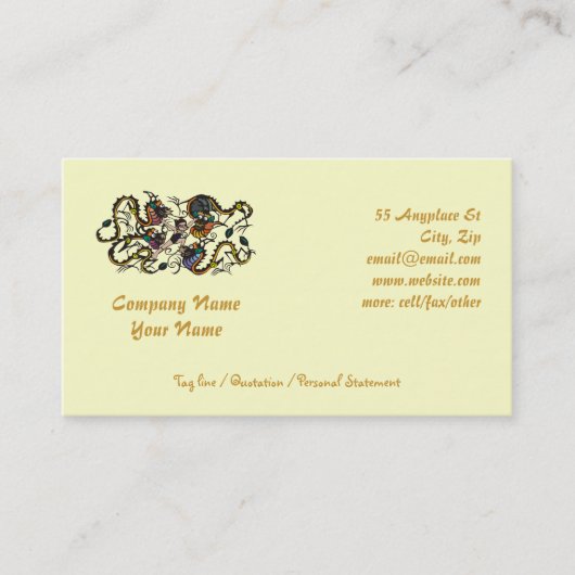 Dragon Fighter Fighting Dragons Visitekaartje (Voorkant)