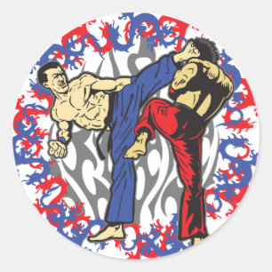 Dragon Fighters Ronde Sticker